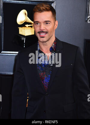 Los Angeles, USA. 10 Feb, 2019. Ricky Martin am 61. jährlichen Grammy Awards, Staples Center, Los Angeles, CA, United States, 10. Februar 2019. Credit: Tsuni/USA/Alamy leben Nachrichten Stockfoto
