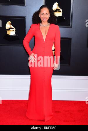 Alicia Keys in der Ankunftshalle für die 61. jährlichen Grammy Awards - Ankünfte, Staples Center, Los Angeles, CA, 10. Februar 2019. Foto: Tsuni/Everett Collection Stockfoto