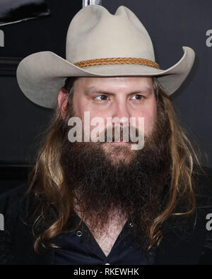 Los Angeles, USA. 10 Feb, 2019. LOS ANGELES, CA, USA - 10. Februar: Chris Stapleton kommt an die 61. jährlichen Grammy Awards auf Staples Center am 10 Februar, 2019 in Los Angeles, Kalifornien, Vereinigte Staaten. (Foto von Xavier Collin/Image Press Agency) Quelle: Bild Presse Agentur/Alamy leben Nachrichten Stockfoto