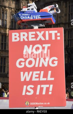 London, Großbritannien. 11. Februar 2019. Anti-Brexit-Protest, Houses of Parliament, London.UK Kredit: michael melia/Alamy Live News Stockfoto