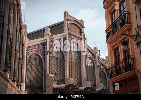 Valencia Zentrale Markt, Mercado Central, in Valencia, Spanien. Stockfoto