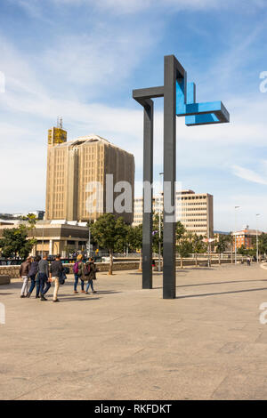 Ehemalige Postgebäude, Computerwoche Gebäude, Edificio Computerwoche, Malaga, im Bau, Andalusien, Spanien. Stockfoto