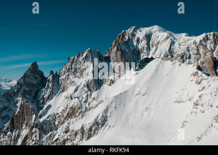 Blick auf den Mont Blanc von italienischer Seite Stockfoto