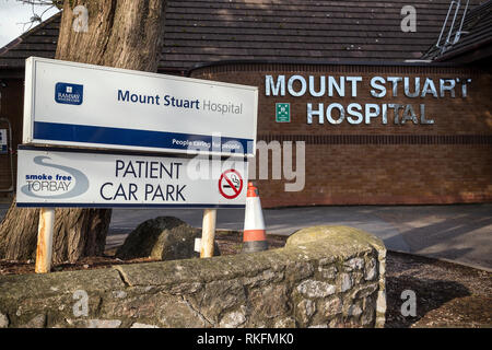 Stuart Krankenhaus Torquay, Krankenhaus, Korridor, Gesundheitswesen und Medizin, Arzt, Medizin, Chirurgie, menschliche Körper Teil, medizinische Besatzung, ordentlich montieren, Stockfoto