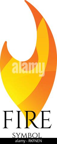 Brand logo Vektor icon. Konzeptionelle Flammensymbol Stock Vektor