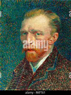 Vincent Van Gogh (1853-1890), Selbstporträt in Öl an Bord, 1887 Stockfoto