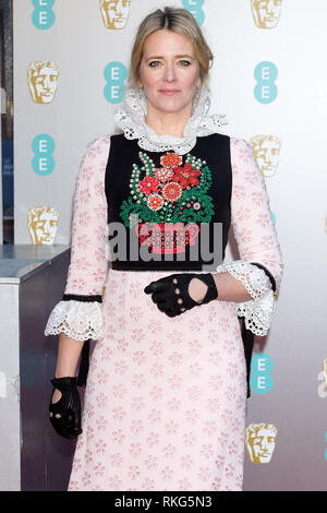 Edith Bowman Posen auf dem roten Teppich an der British Academy Film Awards am Sonntag, 10. Februar 2019 in der Royal Albert Hall, London. . Bild von Julie Edwards. Stockfoto