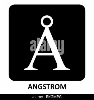 Angstrom Symbol Abbildung Stock Vektor