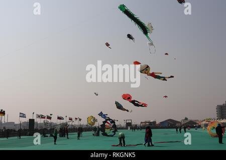 International Kite Festival-2019, Ahmedabad-India Stockfoto