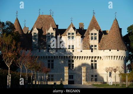 Das Schloss von Monbazillac, Denkmalschutz, Süße botrytized Weine Monbazillac, Frankreich vorgenommen wurden Stockfoto