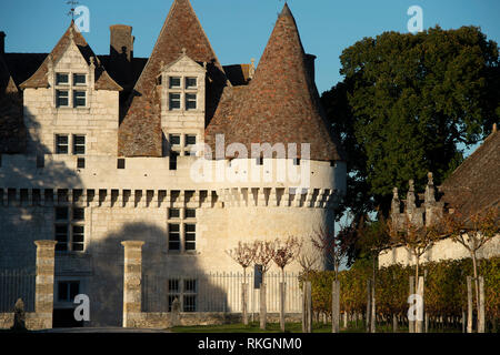 Das Schloss von Monbazillac, Denkmalschutz, Süße botrytized Weine Monbazillac, Frankreich vorgenommen wurden Stockfoto