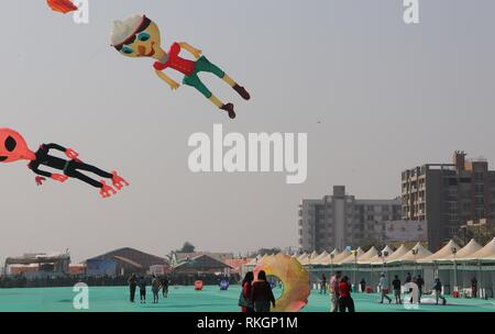 International Kite Festival-2019, Ahmedabad-India Stockfoto