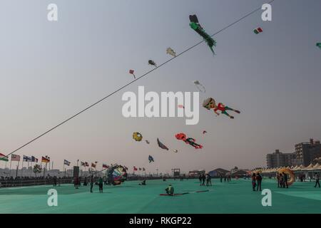 International Kite Festival-2019, Ahmedabad-India Stockfoto