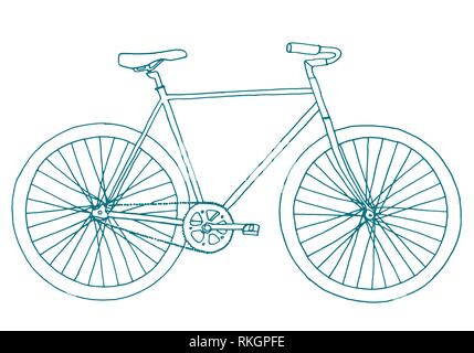 Hipster bike Vector Illustration auf weißem Hintergrund Stock Vektor