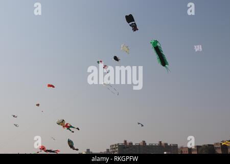 International Kite Festival-2019, Ahmedabad-India Stockfoto