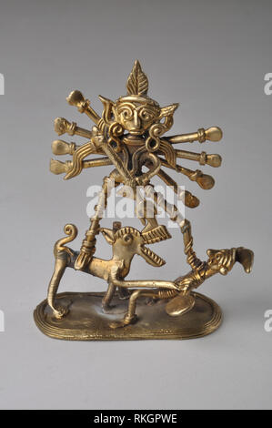 Hinduistische Göttin Durga - dhokra Kunst Stockfoto