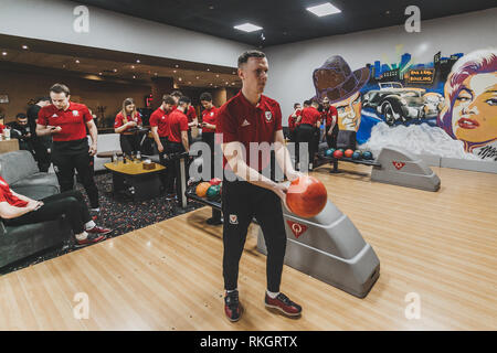 2020 FIFA Futsal-Weltmeisterschaft Qualifier. Wales Besuch der lokalen Kinder Waisenhaus, Ciorescu, Moldau. Samstag 2. Februar 2019. Stockfoto