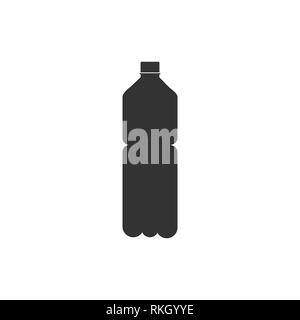Plastikflasche Symbol. Vector Illustration, flache Bauform. Stock Vektor