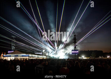 Schweden, Solvesborg - Juni 8, 2018. Die beliebte schwedische Musik Festival Sweden Rock Festival findet jedes Jahr in Sölvesborg. (Foto: Gonzales Foto - Terje Dokken). Stockfoto