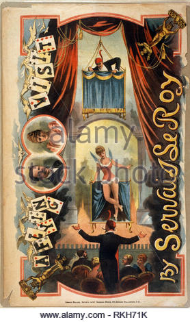 Magic Poster, Vintage Werbung Plakat aus dem späten 1800s Stockfoto