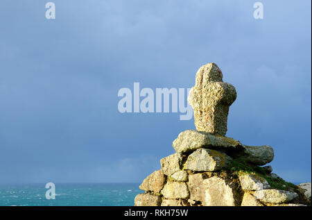 St. Helen's Oratory, an der Küste von Cornwall Cape Cornwall, UK - Johannes Gollop Stockfoto