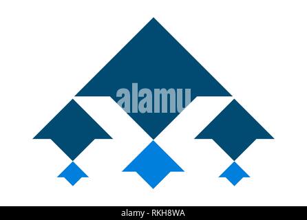 Pfeil nach oben logo Symbol vektor Konzept flache Bauweise Stockfoto