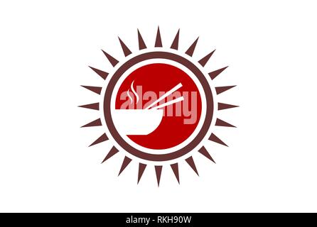 Chinesisches Essen abstract logo Icon Brand Stockfoto