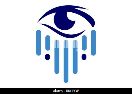 Auge logo Konzept vektor Symbol vektor Konzept flache Bauweise Stockfoto