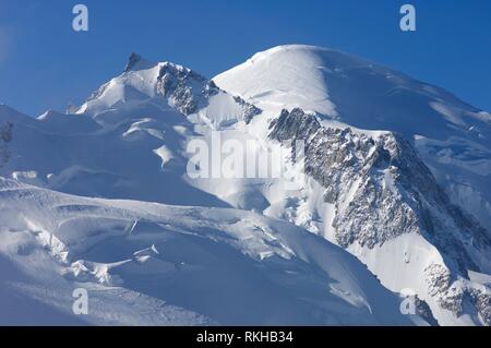 Mont Blanc, Mont Blanc Massiv, Chamonix, Alpen, Frankreich.
