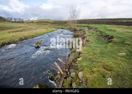 Long Preston Beck von der Straße Brücke Stockfoto