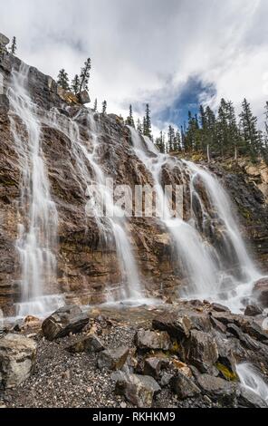 Wasserfall, Tangle Creek Falls, Jasper National Park, Alberta, Kanada Stockfoto