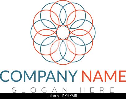 Spiral Company Group Logo Konzept Idee Stock Vektor