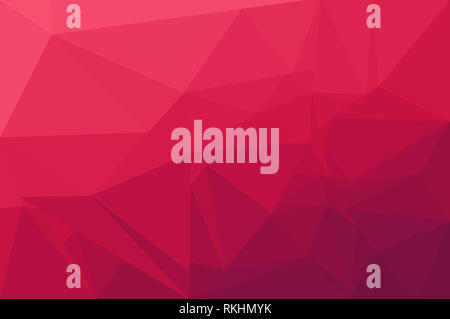 Abstract Roter Hintergrund, bestehend aus Dreiecken. Stockfoto