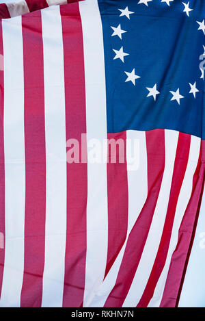 Betsy Ross Bestickte US-Flagge – Vintage Stil, 7,6 X 12,7 Cm, Nylon Für Draußen