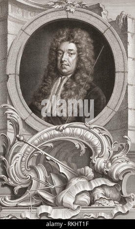 Sidney Godolphin, 1 Godolphin, 1645-1712. Britischer Politiker. Aus der Ausgabe 1813 Der Leiter der illustren Personen von Großbritannien, gestochen von Herrn Houbraken und Herr Vertue mit Ihrem Leben und Zeichen. Stockfoto