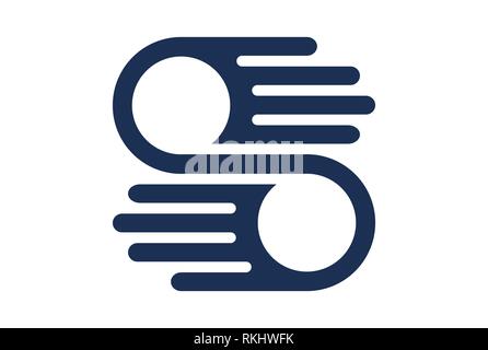 Finger Hand Buchstaben s Logo-Symbol Stock Vektor