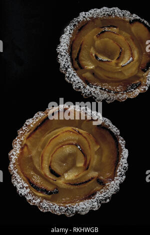 Torta Pasta frolla con Mele dall'Alto Stockfoto