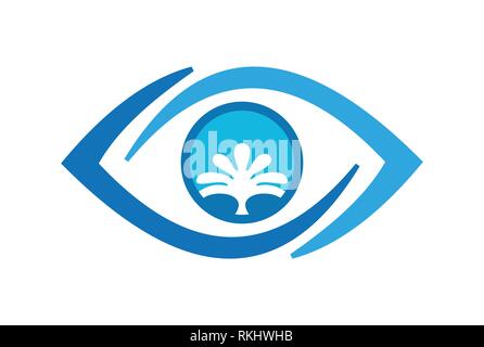 Abstraktes Logo-Symbol für „Eye Water“ Stock Vektor
