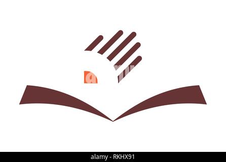 Buchstift Studie Logo Symbol Stock Vektor