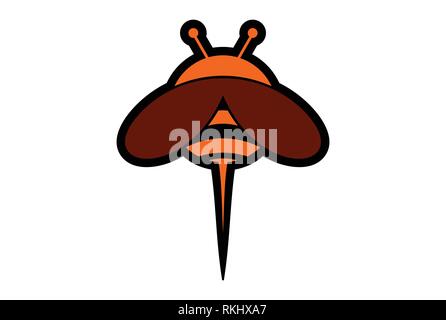 Bee abstraktes Logo Symbol Vektor Stock Vektor