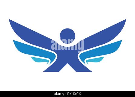 Abstrakte Flügel Buchstaben x Symbol Logo Stock Vektor