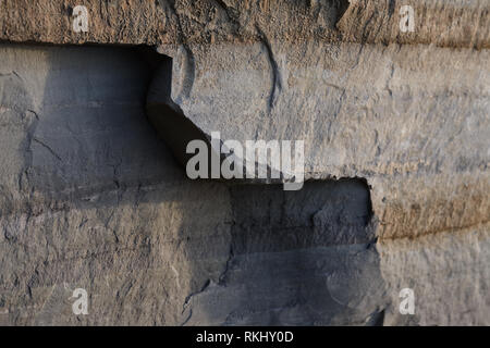 Cliff Stein -Textur Nähe zu sehen. Stockfoto