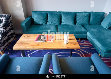 Hongkong - 27. JANUAR 2016: in der Bay Bridge Hong Kong Hotel G. Das hotel liegt auf 123 Castle Peak Road, Ting Kau, Tsuen Wan, Hong Kong. Stockfoto