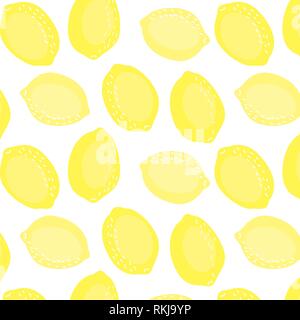 Vektor Zitronen Muster Hintergrund Stock Vektor