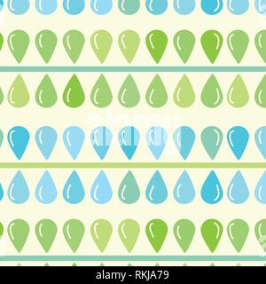 Abstrakte Blätter vector Pattern in Pastellfarben Gelb, Blau und Grün Stock Vektor