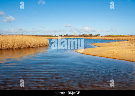 Blick auf covehithe und benacre Breite an der Küste von Suffolk Stockfoto