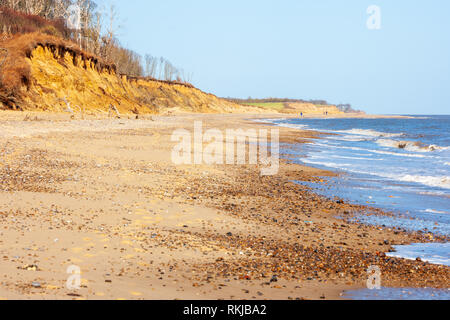 Blick auf covehithe und benacre Breite an der Küste von Suffolk Stockfoto