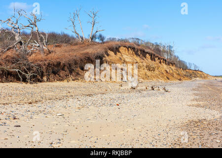 Blick auf covehithe und benacre Breite an der Küste von Suffolk Stockfoto