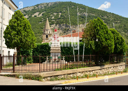 Bagnoli Superiore, Italien, 10. Juni 2018. Eine Gedenktafel Gedenkstätte in der Ortschaft Bagnoli Superiore in Friaul Julisch Venetien zum Gedenken an die w Stockfoto