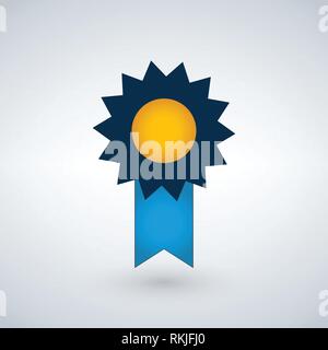 Abzeichen Symbol in trendigen Flat Style auf modernen Hintergrund isoliert. Award Symbol für Web site Design, Logo, App, UI. Vector Illustration Stock Vektor
